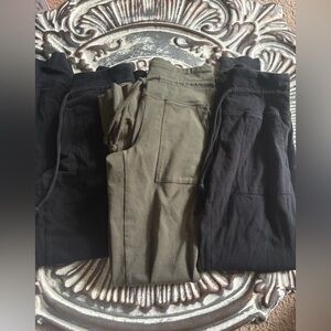 LOT 3 Wild Fable Teen Leggings Pants in Black and Olive/Moss Green XS
